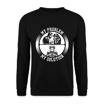 Transplant Surgery My Problem My Pictogram Mom Dad - Unisex Sweatshirt - black - Front - Alina (178cm) & Michal (187cm)