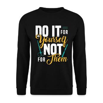 Plastic Surgery Do It For Yourself Esthetician - Unisex Pullover - Schwarz - Vorne - Alina (178cm) & Michal (187cm)