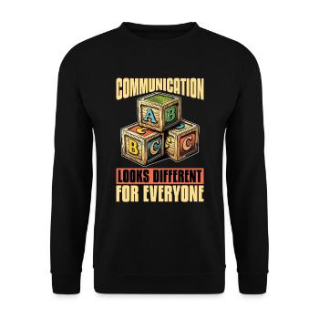 Speech Therapy Communication Looks Physiotherapist - Unisex Sweatshirt - black - Front - Alina (178cm) & Michal (187cm)