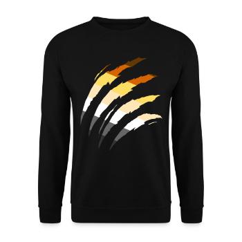 Ours Fierté Griffes Hommes Gay LGBT Ours Drapeau - Sweat-shirt Unisexe - noir - Devant - Alina (178cm) & Michal (187cm)