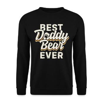 Gay Best Daddy Bear Ever Bären Gay Pride - Unisex Pullover - Schwarz - Vorne - Alina (178cm) & Michal (187cm)