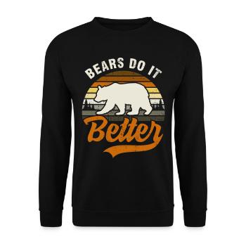 Ours Make It Better Pride Drapeau des hommes gays - Sweat-shirt Unisexe - noir - Devant - Alina (178cm) & Michal (187cm)