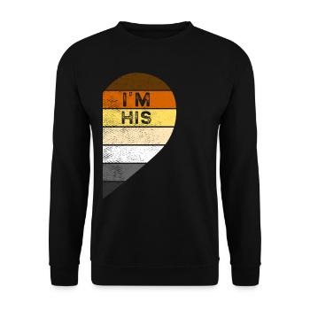 Bären Pride Partner Herz I'm His He's Mine Set - Unisex Pullover - Schwarz - Vorne - Alina (178cm) & Michal (187cm)