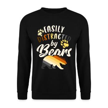 Gay Ours Fierté Drôle Rapide Distraire - Sweat-shirt Unisexe - noir - Devant - Alina (178cm) & Michal (187cm)