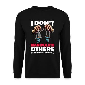 Behavioral Therapist I Don't Manipulate Therapist - Unisex Sweatshirt - black - Front - Alina (178cm) & Michal (187cm)