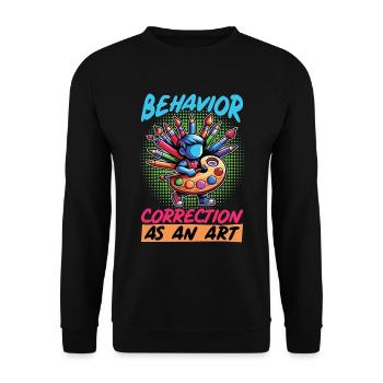 Behavioral Therapist Behavior Correction Therapist - Unisex Sweatshirt - black - Front - Alina (178cm) & Michal (187cm)