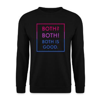 Drôle Bi Colors Bisexual Pride Dire - Sweat-shirt Unisexe - noir - Devant - Alina (178cm) & Michal (187cm)