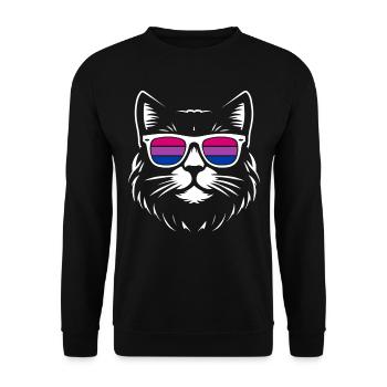 Lunettes de soleil chat bisexuel Cool Bi Colors - Sweat-shirt Unisexe - noir - Devant - Alina (178cm) & Michal (187cm)