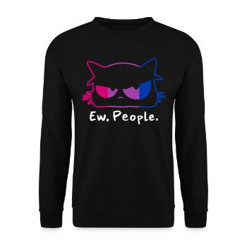 Bisexuel Chat Bi Couleurs Ew Gens - Sweat-shirt Unisexe - noir - Devant - Alina (178cm) & Michal (187cm)