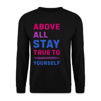 Fierté Bisexuelle Bi Couleurs Déclaration forte - Sweat-shirt Unisexe - noir - Devant - Alina (178cm) & Michal (187cm)