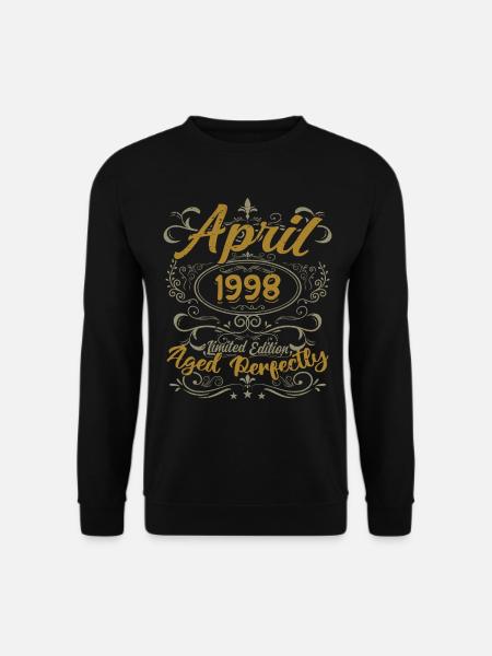 April 1998 Geburtstagsgeschenk April 1998 - Unisex Pullover - Schwarz