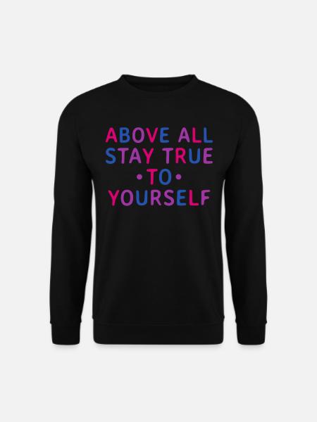 Bi Farben Inspirierender Spruch Bisexuell Pride - Unisex Pullover - Schwarz
