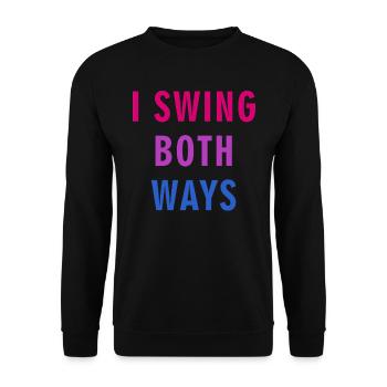Je balance dans les deux sens Bisexual Pride Drapeau Couleurs - Sweat-shirt Unisexe - noir - Devant - Alina (178cm) & Michal (187cm)