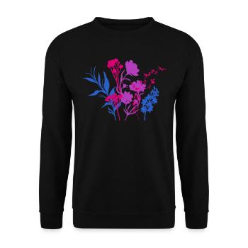 Fierté Bisexuelle Bouquet Drapeau Esthétique - Sweat-shirt Unisexe - noir - Devant - Alina (178cm) & Michal (187cm)
