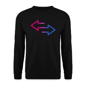 Bisexuel Fierté Flèches Drapeau Minimaliste - Sweat-shirt Unisexe - noir - Devant - Alina (178cm) & Michal (187cm)