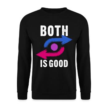 Both Is Good Bisexual Pride Colors Arrows - Unisex Sweatshirt - black - Front - Alina (178cm) & Michal (187cm)