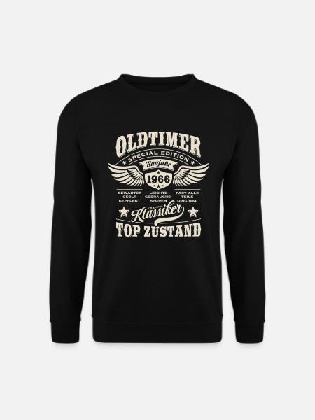 Oldtimer Baujahr 1966 - Geburtstag - Geschenk - Unisex Pullover - Schwarz