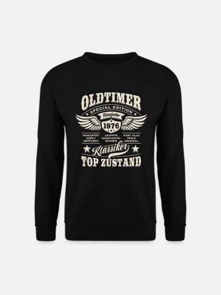 Oldtimer Baujahr 1976 - Geburtstag - Geschenk - Unisex Pullover - Schwarz