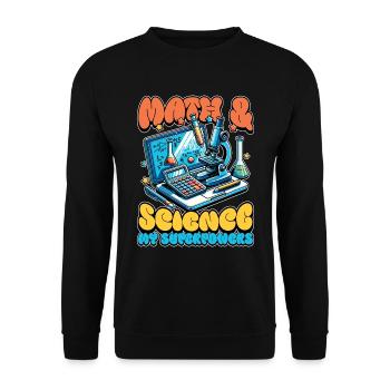 STEM Teacher Math + Science Data Analysis Educator - Unisex Pullover - Schwarz - Vorne - Alina (178cm) & Michal (187cm)