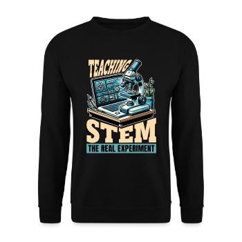 STEM Teacher Teaching STEM The Real Data Analysis - Unisex Sweatshirt - black - Front - Alina (178cm) & Michal (187cm)