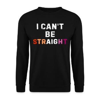 Starker lesbischer Pride in den Farben der Flagge - Unisex Pullover - Schwarz - Vorne - Alina (178cm) & Michal (187cm)