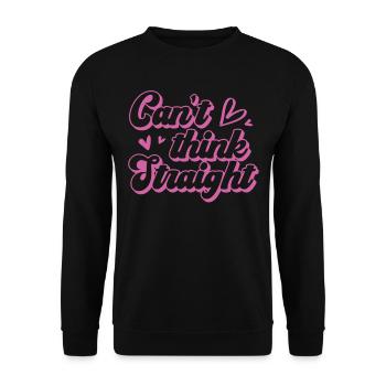 Can't Think Straight Sweet Lesbian Pride Statement - Unisex Sweatshirt - black - Front - Alina (178cm) & Michal (187cm)