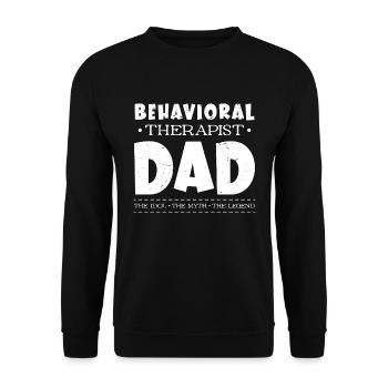 Behavioral Therapist Dad The Idol The Psychologist - Unisex Sweatshirt - black - Front - Alina (178cm) & Michal (187cm)