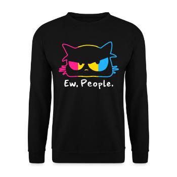 Pansexuel Chat Ew Personnes LGBTQ+ - Sweat-shirt Unisexe - noir - Devant - Alina (178cm) & Michal (187cm)