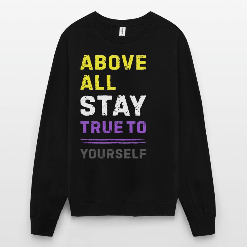 Nonbinary Pride Statement Non Binary Enby LGBTQ Unisex Pullover