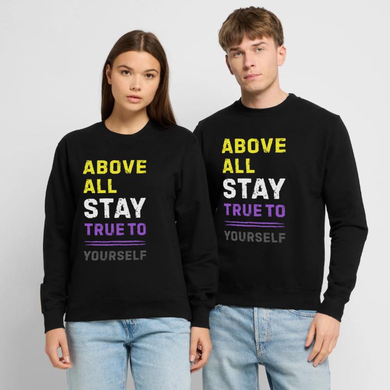 Nonbinary Pride Statement Non Binary Enby LGBTQ Unisex Pullover