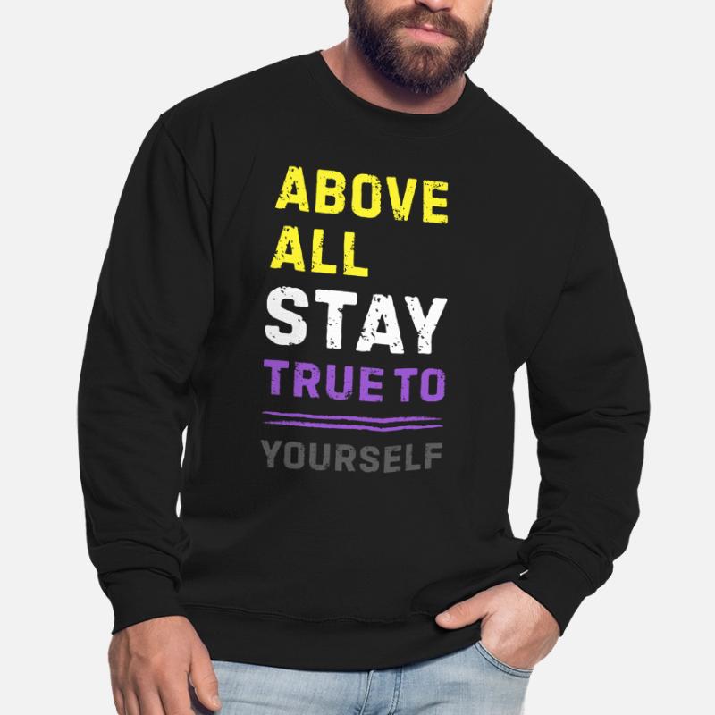 Nonbinary Pride Statement Non Binary Enby LGBTQ Unisex Pullover