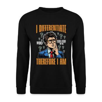 Mathematician I Differentiate Therefore Math Tutor - Unisex Sweatshirt - black - Front - Alina (178cm) & Michal (187cm)