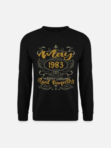 Jahrgang Mai 1983 Geburtstag Mai 1983 Geburtstag Mai 1983 - Unisex Pullover - Schwarz