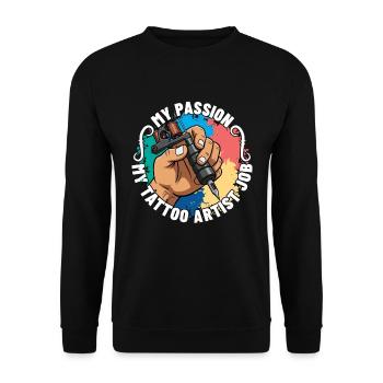 Tattoo Artist My Passion My Traditional Tattoo - Unisex Pullover - Schwarz - Vorne - Alina (178cm) & Michal (187cm)