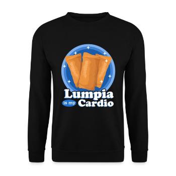 Lumpia Frühlingsrolle Loempia Geschenk - Unisex Pullover - Schwarz - Vorne - Alina (178cm) & Michal (187cm)