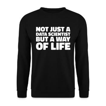 Data Science Data Analyst - Unisex Pullover - Schwarz - Vorne - Alina (178cm) & Michal (187cm)