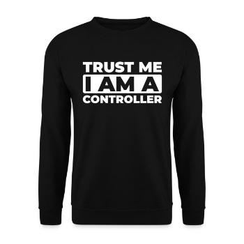 Controller - Unisex Sweatshirt - black - Front - Alina (178cm) & Michal (187cm)