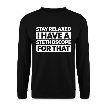 Pediatrician - Unisex Sweatshirt - black - Front - Alina (178cm) & Michal (187cm)