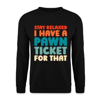 Prêteur sur gages - Sweat-shirt Unisexe - noir - Devant - Alina (178cm) & Michal (187cm)