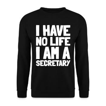 Secretary - Unisex Sweatshirt - black - Front - Alina (178cm) & Michal (187cm)
