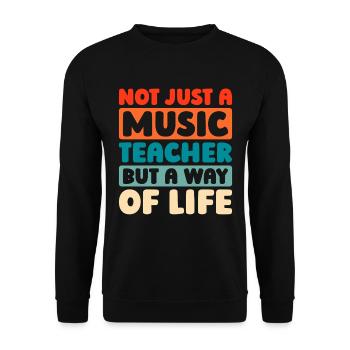 Professeur de musique Professeur de musique - Sweat-shirt Unisexe - noir - Devant - Alina (178cm) & Michal (187cm)