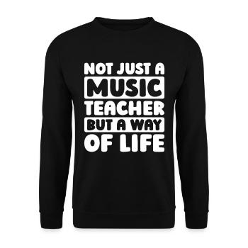 Professeur de musique Professeur de musique - Sweat-shirt Unisexe - noir - Devant - Alina (178cm) & Michal (187cm)