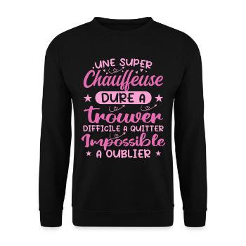 Ein Super Sessel - Sessel Geschenk - Unisex Pullover - Schwarz - Vorne - Alina (178cm) & Michal (187cm)