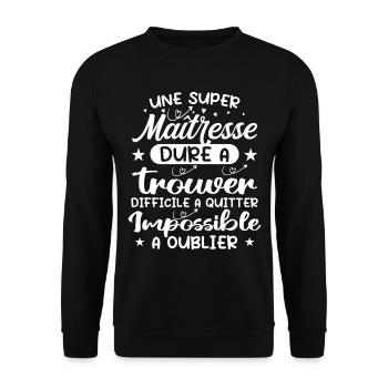 A Super Mistress - Mistress Gift - Unisex Sweatshirt - black - Front - Alina (178cm) & Michal (187cm)