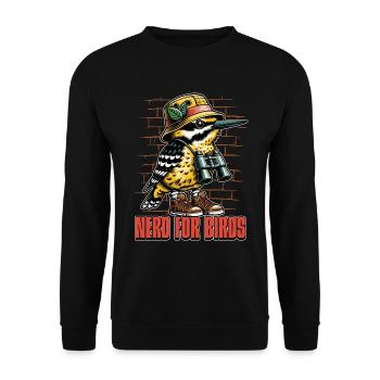 Ornithologie Nerd Pour Oiseaux Zoologiste Ornithologue - Sweat-shirt Unisexe - noir - Devant - Alina (178cm) & Michal (187cm)