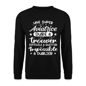 A Super Aviator - Aviator Gift - Unisex Sweatshirt - black - Front - Alina (178cm) & Michal (187cm)