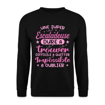 A Super Climber - Climber Gift - Unisex Sweatshirt - black - Front - Alina (178cm) & Michal (187cm)
