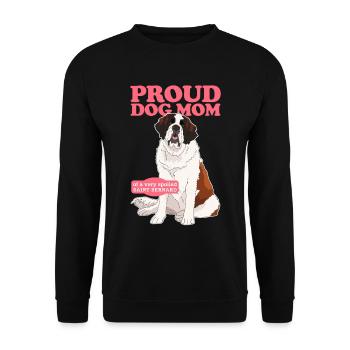 Bernhardiner Mom St. Bernhardshund Geschenk - Unisex Pullover - Schwarz - Vorne - Alina (178cm) & Michal (187cm)