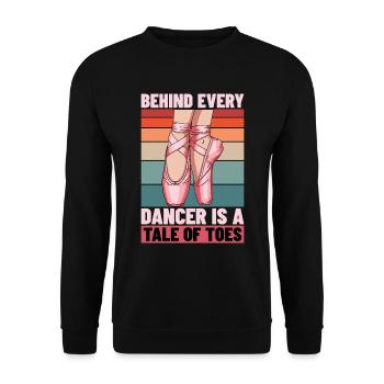 Ballet Behind Every Dancer Is A Ballet Enthusiast - Unisex Sweatshirt - black - Front - Alina (178cm) & Michal (187cm)