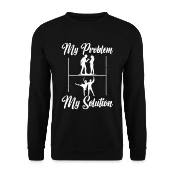 Ballet Dancer My Problem My Pictogram Mom Dad - Unisex Pullover - Schwarz - Vorne - Alina (178cm) & Michal (187cm)
